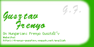 gusztav frenyo business card